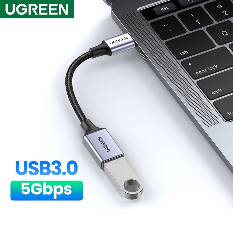 Ugreen 70889 USB-C sang USB 3.0 có dây bện (Đen)